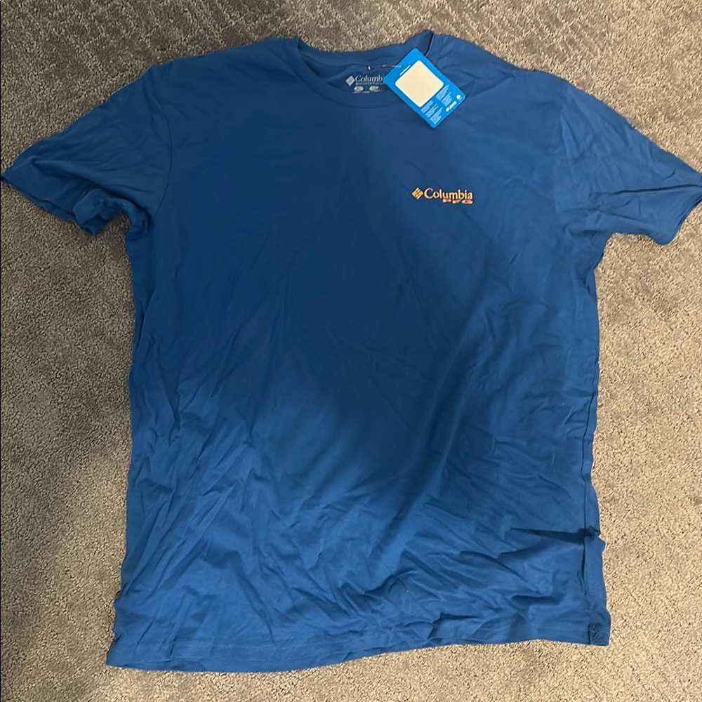 Columbia Blue Short Sleeve Tee Casual Comfort